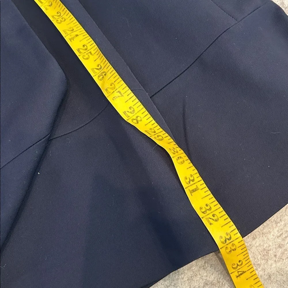 Reiss dark blue double breasted coat-three-quarter length sleeves fully lined XS